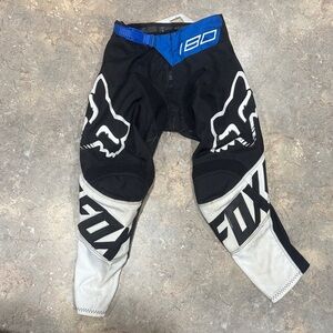Fox Kids Black and White Racing Pants